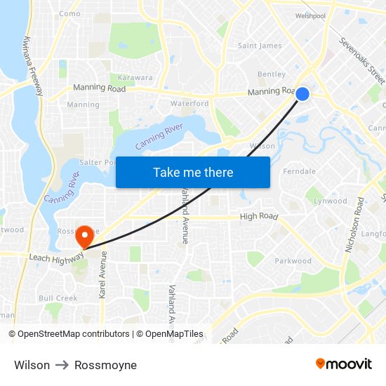 Wilson to Rossmoyne map