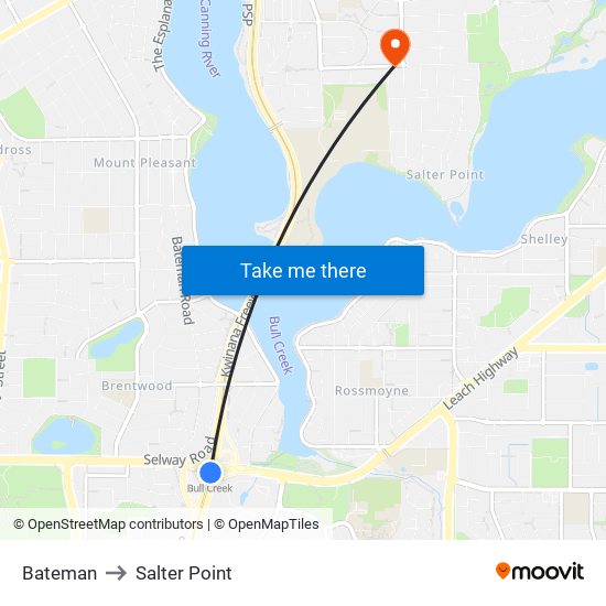 Bateman to Salter Point map