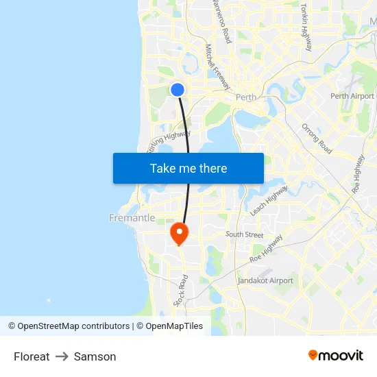 Floreat to Samson map
