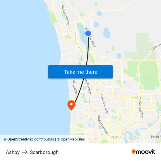 Ashby to Scarborough map