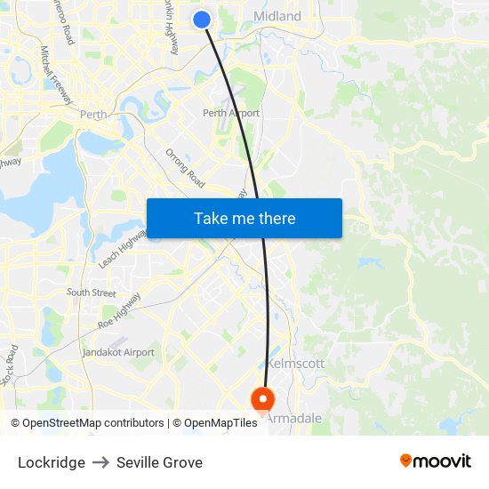 Lockridge to Seville Grove map