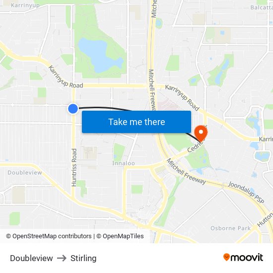 Doubleview to Stirling map