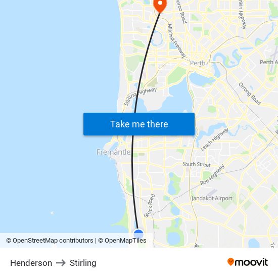 Henderson to Stirling map