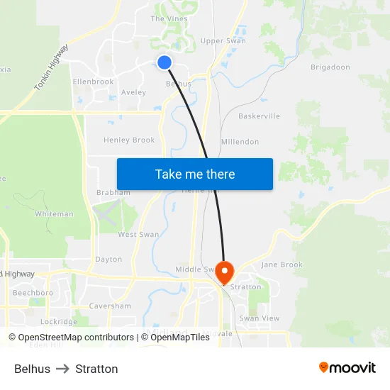 Belhus to Stratton map