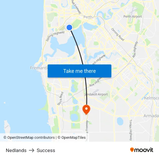 Nedlands to Success map