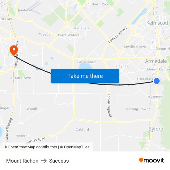 Mount Richon to Success map