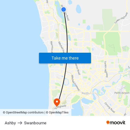 Ashby to Swanbourne map