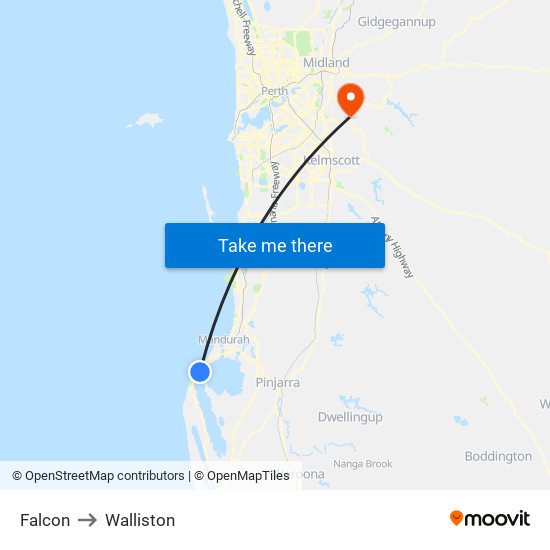 Falcon to Walliston map