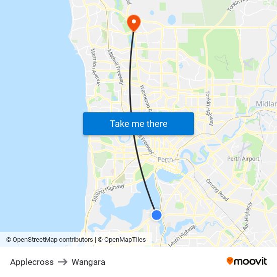 Applecross to Wangara map