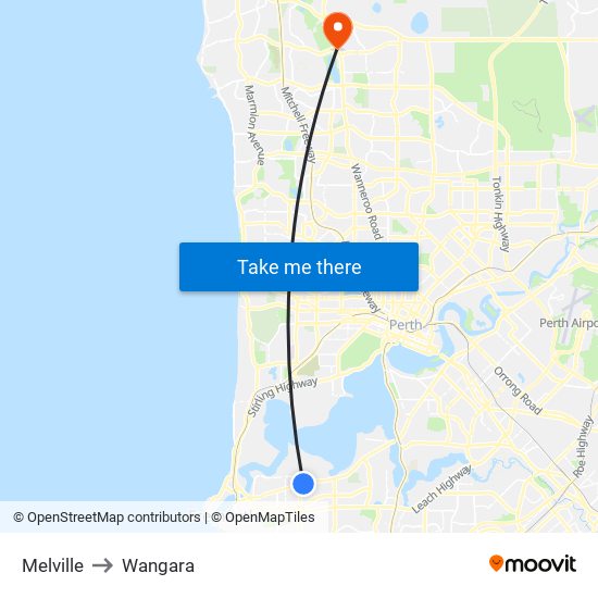 Melville to Wangara map