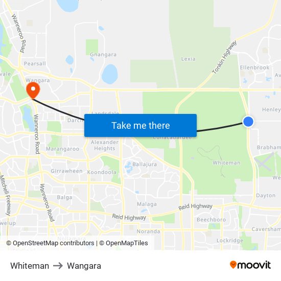 Whiteman to Wangara map