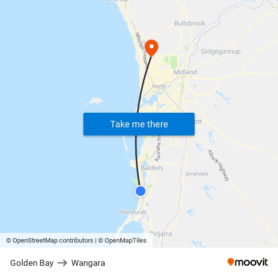 Golden Bay to Wangara map