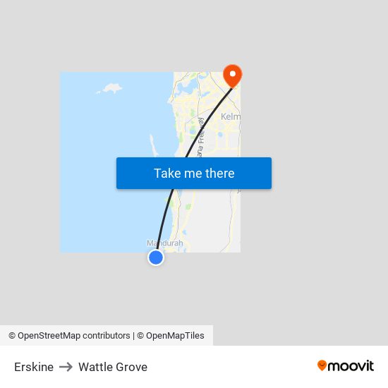 Erskine to Wattle Grove map