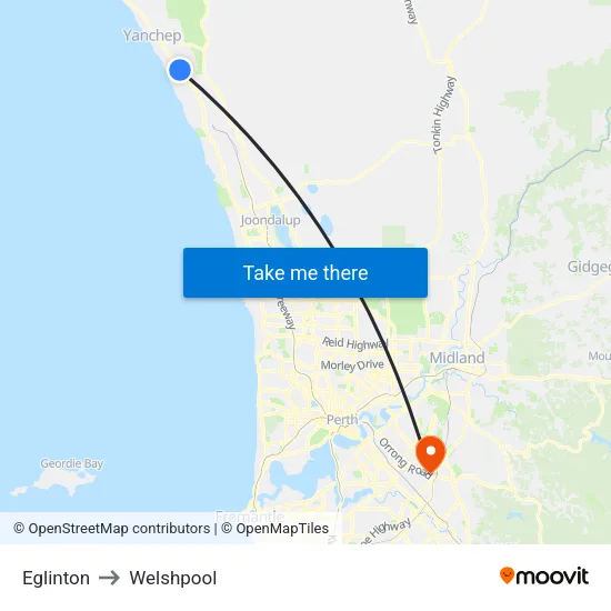 Eglinton to Welshpool map