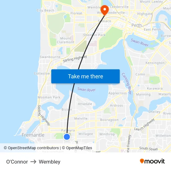 O'Connor to Wembley map