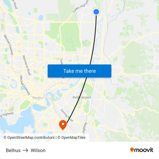 Belhus to Wilson map