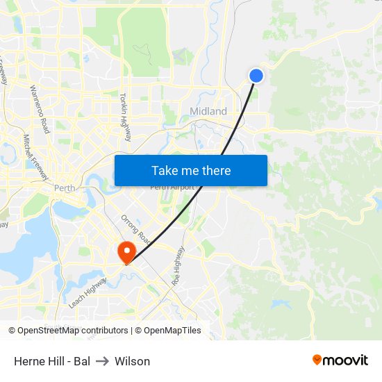 Herne Hill - Bal to Wilson map