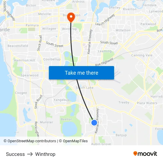 Success to Winthrop map