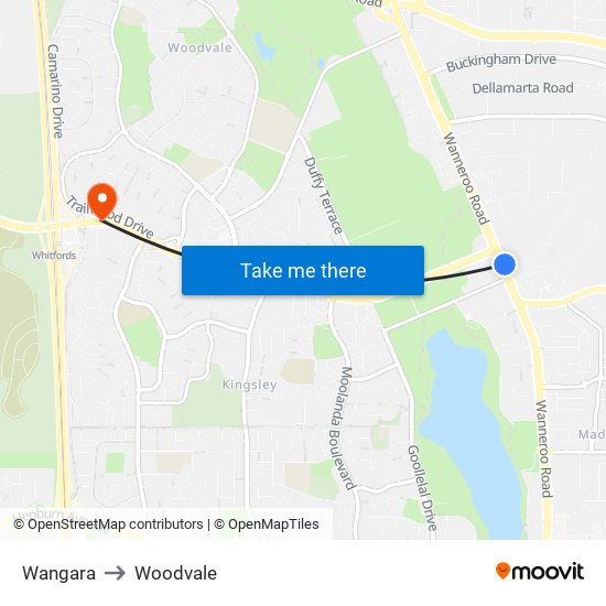 Wangara to Woodvale map