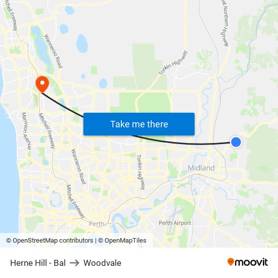 Herne Hill - Bal to Woodvale map