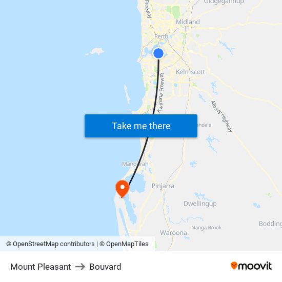 Mount Pleasant to Bouvard map