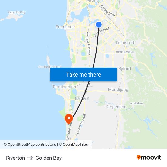 Riverton to Golden Bay map