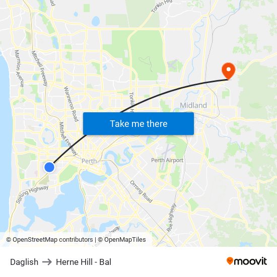 Daglish to Herne Hill - Bal map