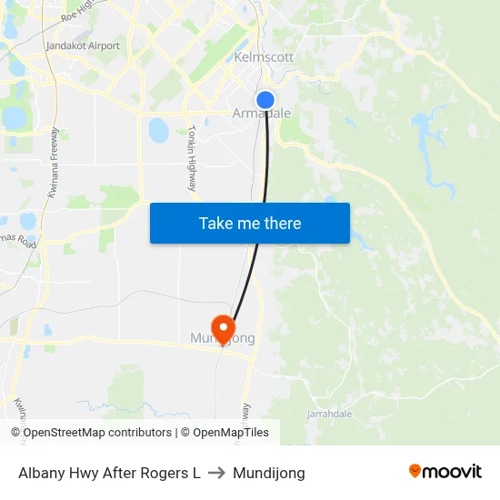 Albany Hwy After Rogers L to Mundijong map
