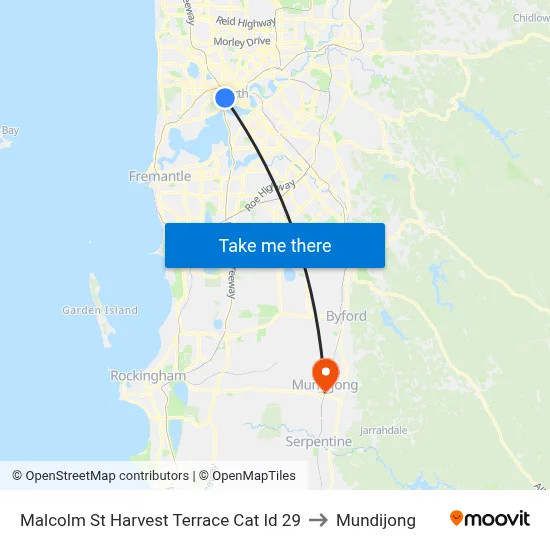 Malcolm St Harvest Terrace Cat Id 29 to Mundijong map