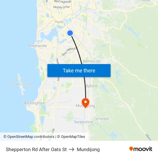 Shepperton Rd After Oats St to Mundijong map