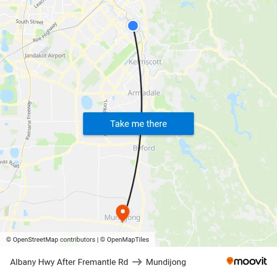 Albany Hwy After Fremantle Rd to Mundijong map