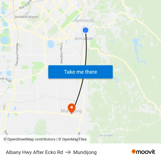 Albany Hwy After Ecko Rd to Mundijong map