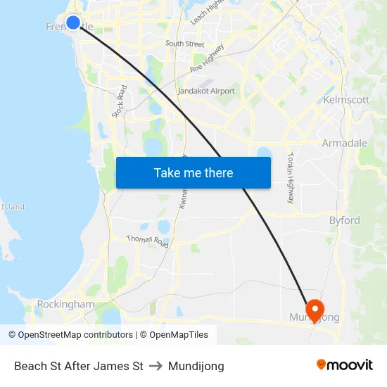 Beach St After James St to Mundijong map