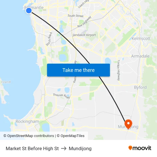 Market St Before High St to Mundijong map