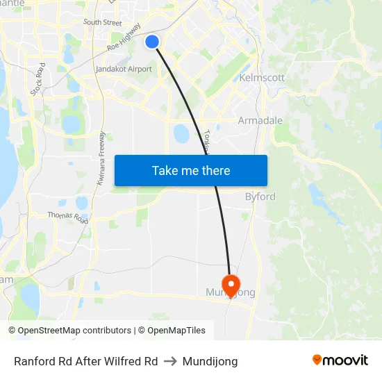Ranford Rd After Wilfred Rd to Mundijong map