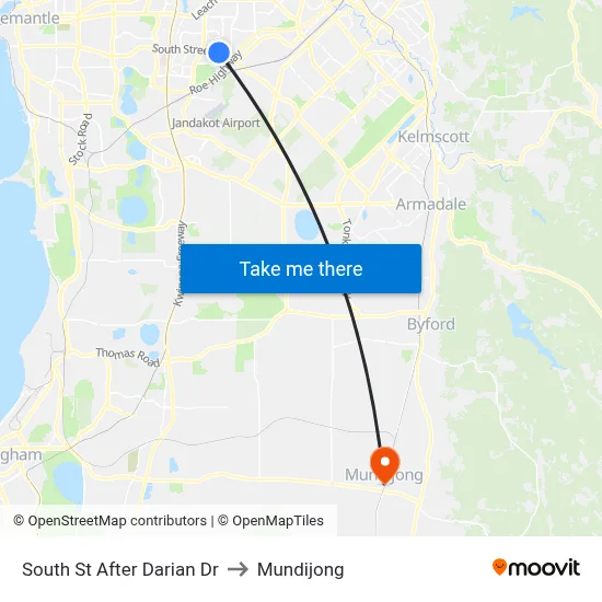 South St After Darian Dr to Mundijong map