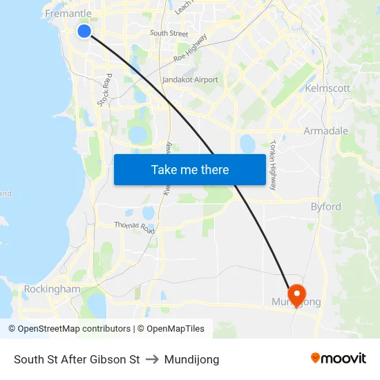 South St After Gibson St to Mundijong map