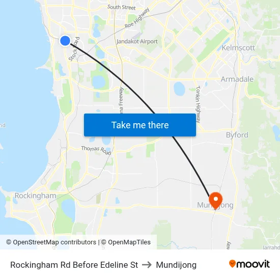 Rockingham Rd Before Edeline St to Mundijong map