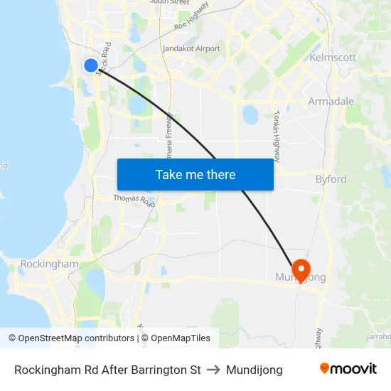 Rockingham Rd After Barrington St to Mundijong map