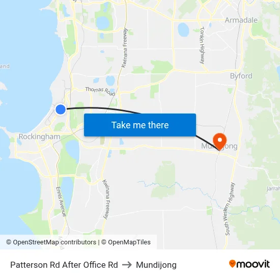 Patterson Rd After Office Rd to Mundijong map