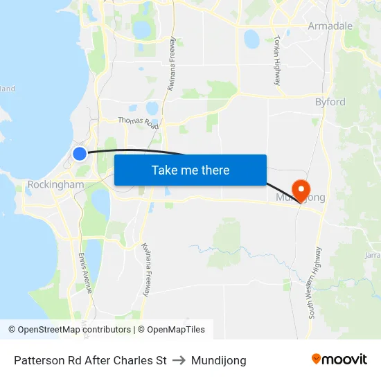 Patterson Rd After Charles St to Mundijong map