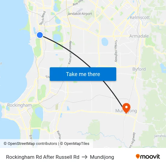 Rockingham Rd After Russell Rd to Mundijong map