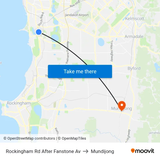 Rockingham Rd After Fanstone Av to Mundijong map
