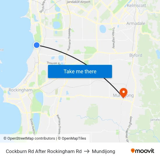 Cockburn Rd After Rockingham Rd to Mundijong map