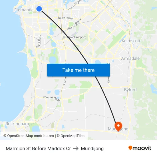 Marmion St Before Maddox Cr to Mundijong map