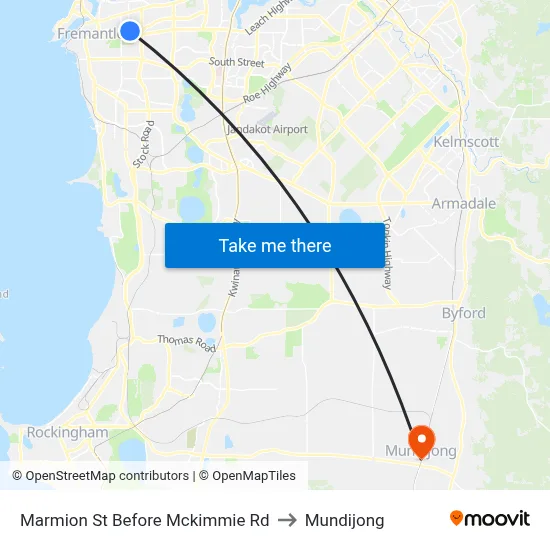 Marmion St Before Mckimmie Rd to Mundijong map