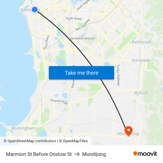 Marmion St Before Onslow St to Mundijong map