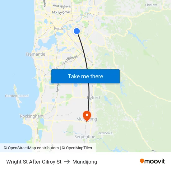 Wright St After Gilroy St to Mundijong map