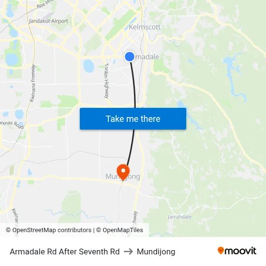 Armadale Rd After Seventh Rd to Mundijong map