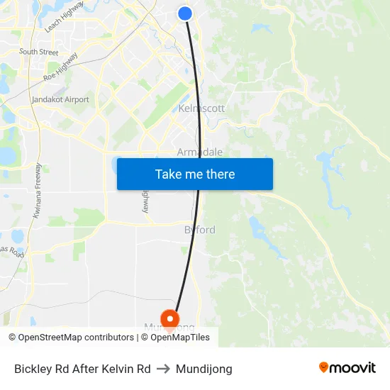 Bickley Rd After Kelvin Rd to Mundijong map